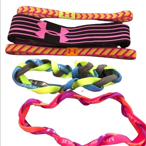 Under Armour Stretchy Thin Head Bands Lot of 5 Colorful Hair Bands OS New - Picture 1 of 4